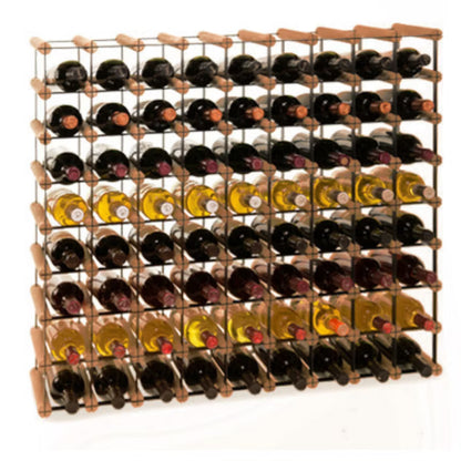 Vinreol RW8 til 72 Flasker Sort og Brun