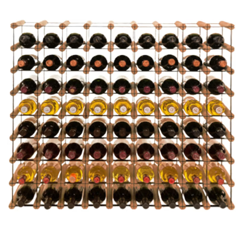 Vinreol RW8 til 72 Flasker Sort og Brun