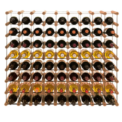 Vinreol RW8 til 72 Flasker Sort og Brun