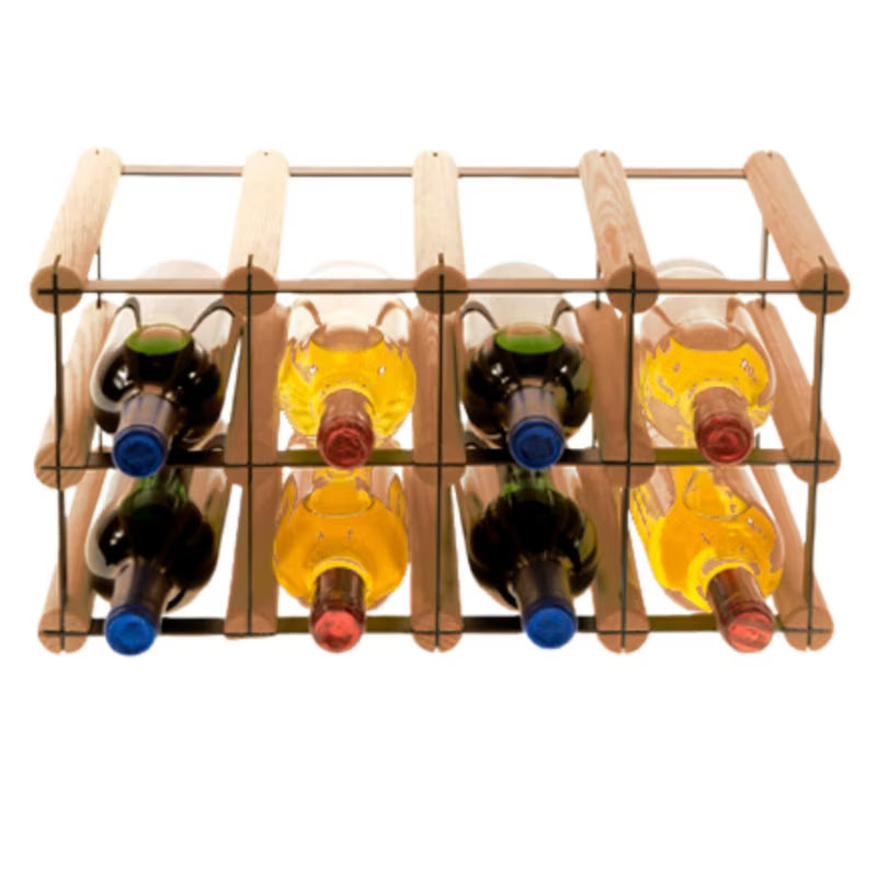 Vinreol RW8 til 8 Flasker 42,5x24,5 cm Sort Brun