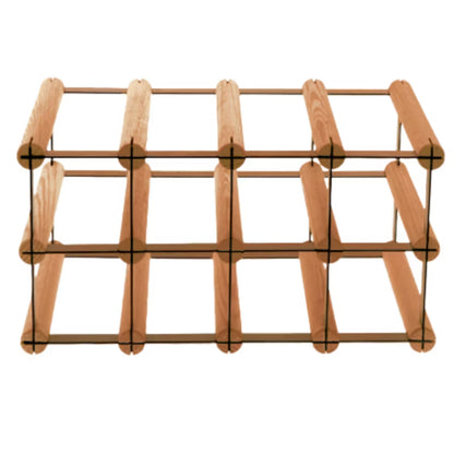 Vinreol RW8 til 8 Flasker 42,5x24,5 cm Sort Brun