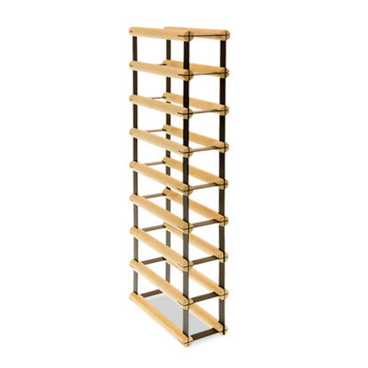 Vinreol RW8 til 8 Flasker Sort Metal og Fyrretræ