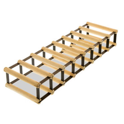 Vinreol RW8 til 8 Flasker Sort Træ og Metal