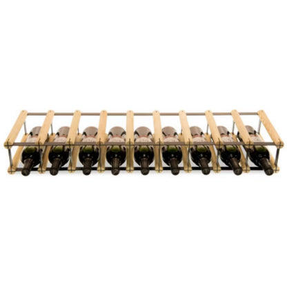 Vinreol RW8 til 9 Flasker Sort Træ og Metal