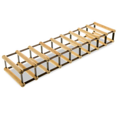 Vinreol RW8 til 9 Flasker Sort Træ og Metal