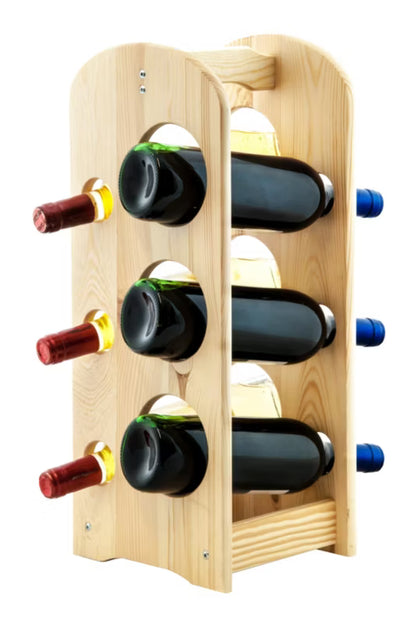 Vinreol RW9 til 6 Flasker Fyrretræ Natur