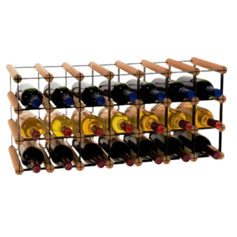 Vinreol til 21 Flasker 72,5x24,5 cm Sort Brun