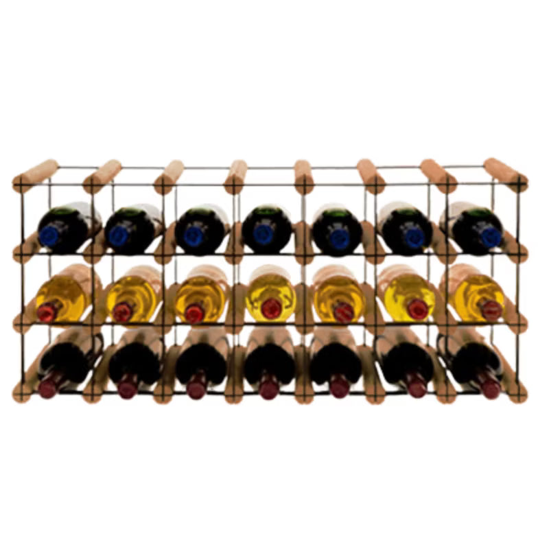Vinreol til 21 Flasker 72,5x24,5 cm Sort Brun