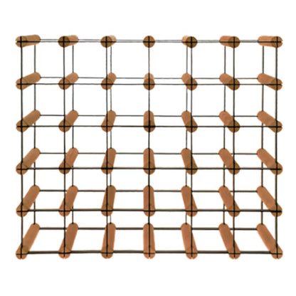 Vinreol 62,5x52,5 cm Brun Træ til 30 Flasker