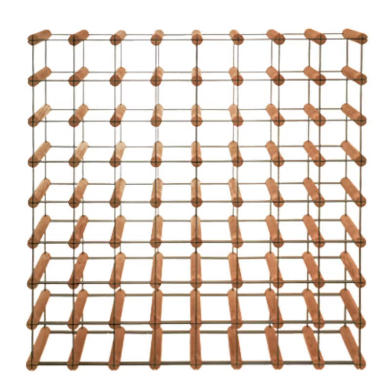 Vinreol til 64 Flasker 82,5x82,5 cm Brun Træ