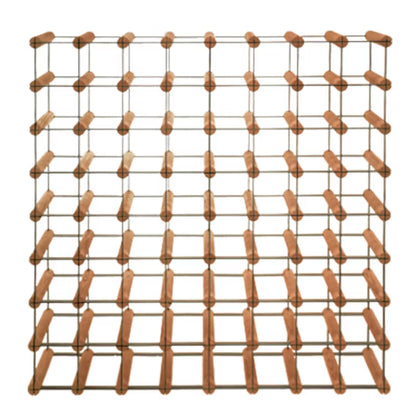 Vinreol til 64 Flasker 82,5x82,5 cm Brun Træ