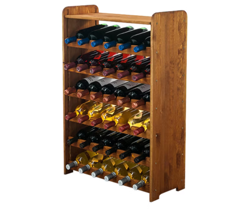 Vinreol Træ til 36 Flasker 63x87 cm Elletræ