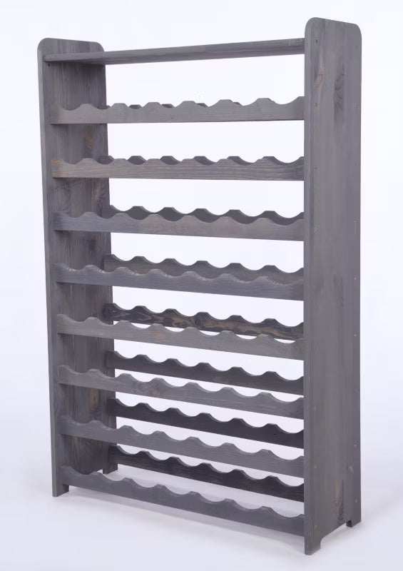 Vinreol Træ 56 Flasker 113x73x25 cm Grå