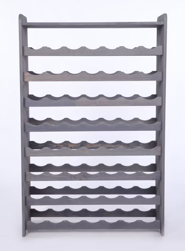 Vinreol Træ 56 Flasker 113x73x25 cm Grå