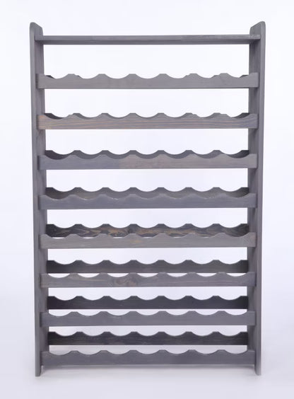 Vinreol Træ 56 Flasker 113x73x25 cm Grå