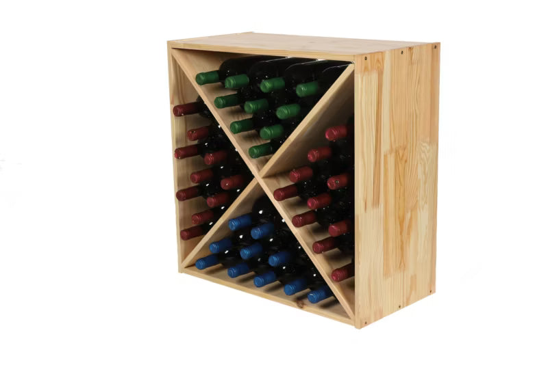 Vinreol Type X 60x60x30 cm Fyrretræ Natur