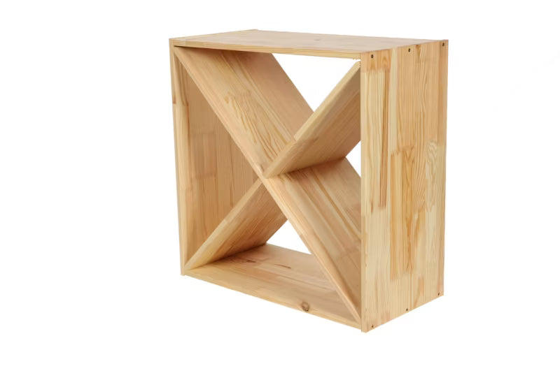 Vinreol Type X 60x60x30 cm Fyrretræ Natur