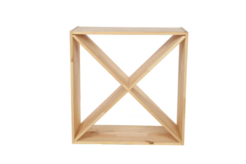 Vinreol Type X 60x60x30 cm Fyrretræ Natur