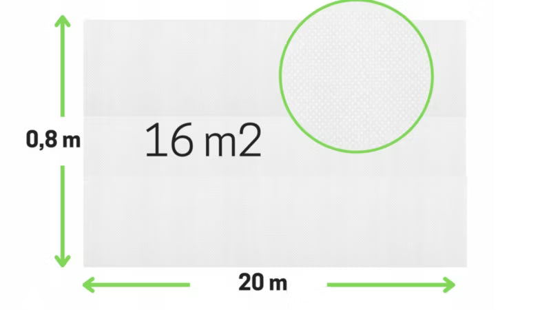 Vinterfiberdug 0,8x20 m Hvid 50 g/m²