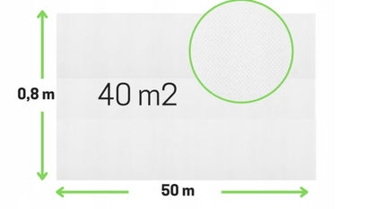 Vinterfiberdug 0,8x50 m Hvid P50