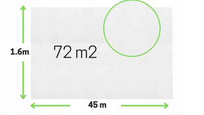 Vinterfiberdug 1,6x45 m Hvid 50 g/m²