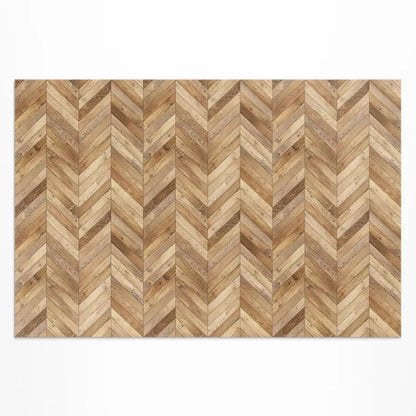 Vinyl Udendørs Tæppe 80x120 cm Brun Sildebensmønster