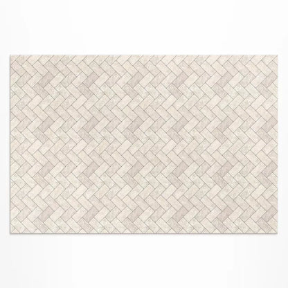 Vinylgulv med Tryk 150x225 cm Beige 1 stk.