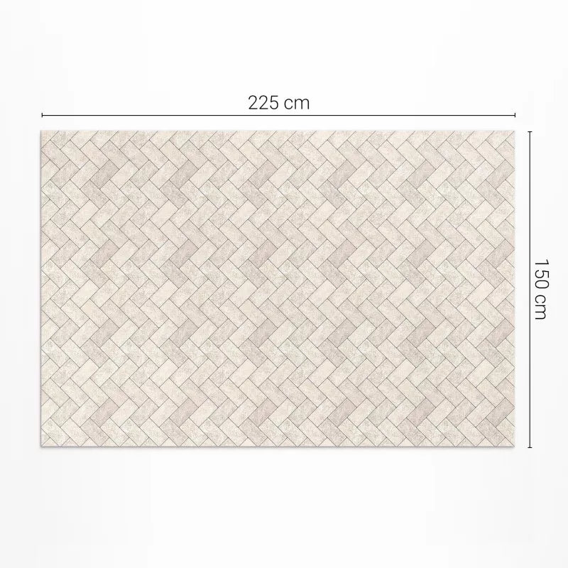 Vinylgulv med Tryk 150x225 cm Beige 1 stk.