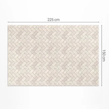 Vinylgulv med Tryk 150x225 cm Beige 1 stk.