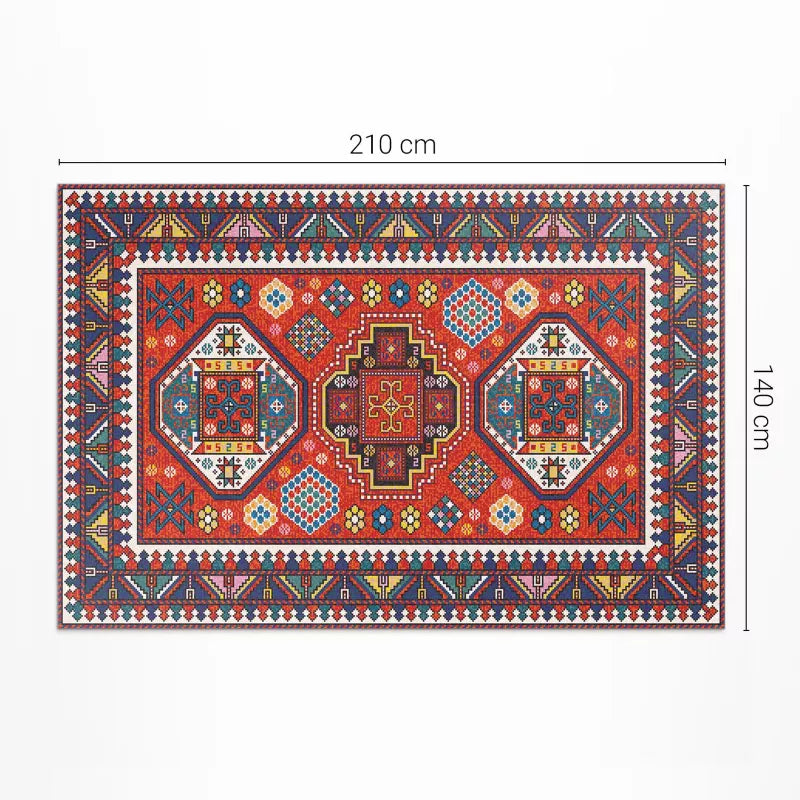 Vinylgulv Udendørs 140x210 cm Rød Tyrkisk Mønster