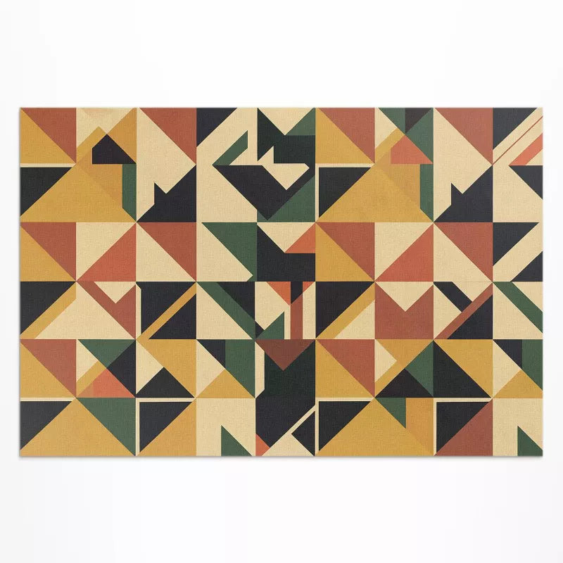 Vinyltæppe Geometrisk Abstrakt Retro 100x150 cm Flerfarvet | 4069491868595