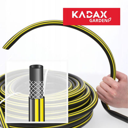 KADAX havevandslange 20 m 1/2 tomme 3-lags PVC