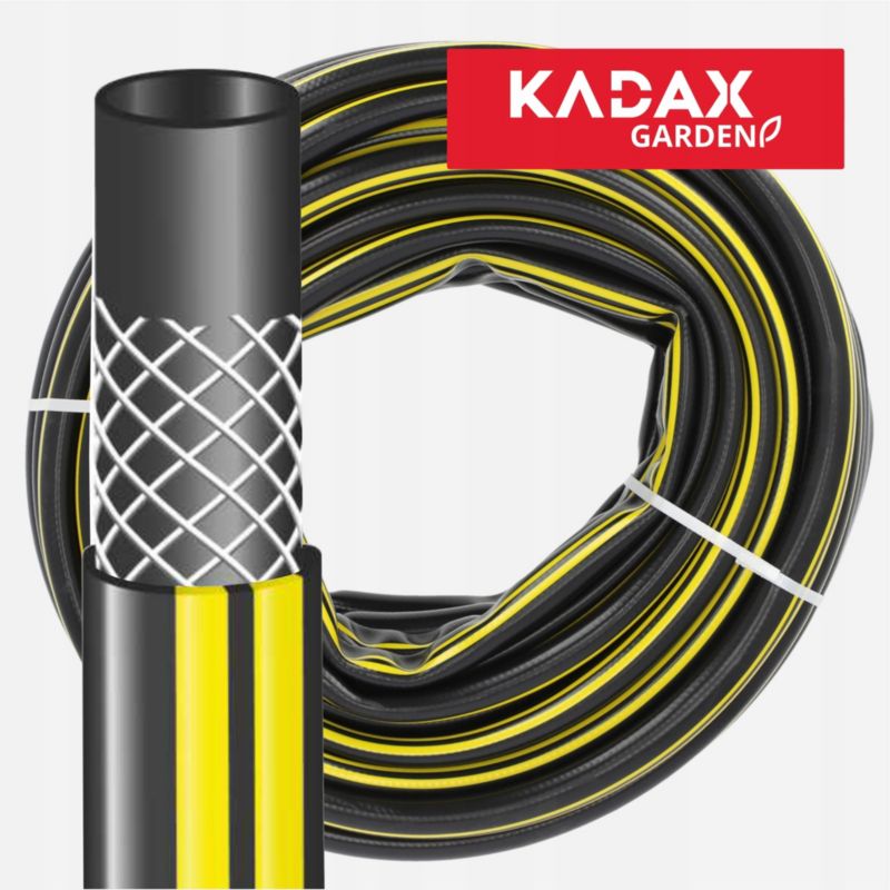 KADAX havevandslange 20 m 3/4 3-lags PVC