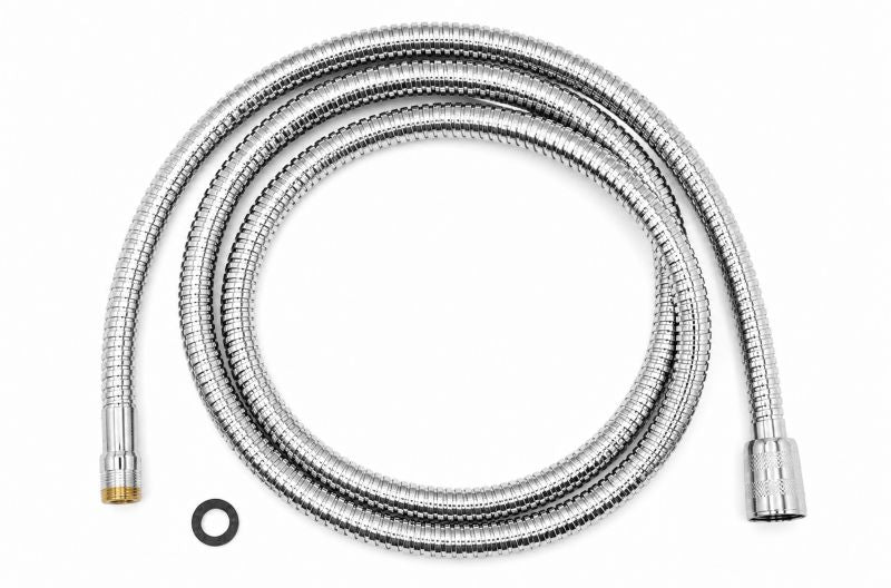 Bruseslange 150 cm Sølv M15 Tilslutning 5901811584114