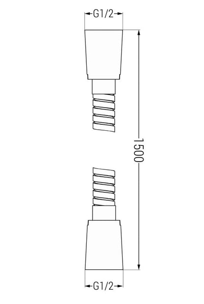 Mexen 79460-60 bruserslange i rosaguldfinish 150 cm, 1 stk.