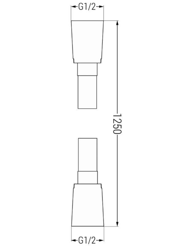 Mexen krom bruserslange 125 cm, 1 stk.