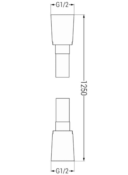 Mexen krom bruserslange 125 cm, 1 stk.