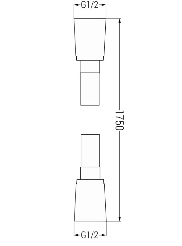 Mexen sort bruserslange 175 cm 1 stk.