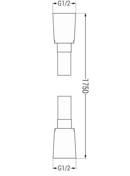 Mexen sort bruserslange 175 cm 1 stk.
