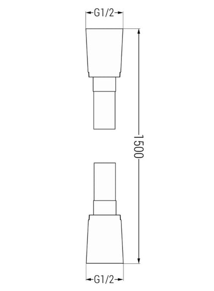 Mexen grafit bruserslange 150 cm, 1 stk.