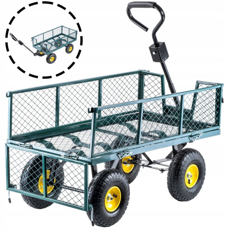 KADAX havevogn med presenning, transportvogn, strandvogn, trailer 300 kg, stor, 1 stk.