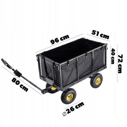 KADAX havevogn transportvogn med presenning, stor, 450 kg, 1 stk.