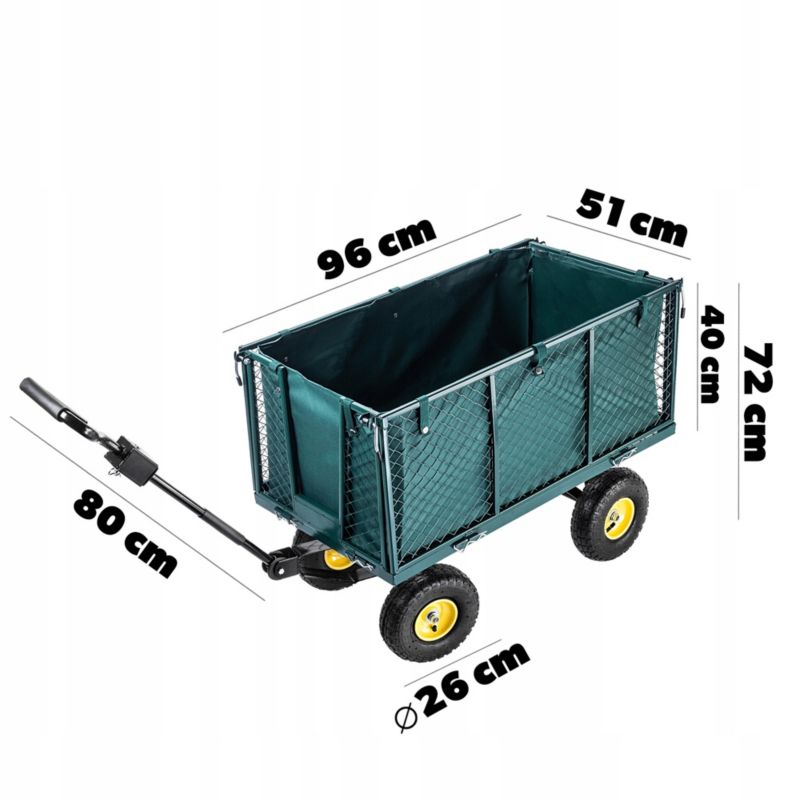 KADAX have- og transportvogn med trailer 450 kg, 1 stk.