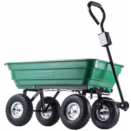 KADAX havevogn med tipfunktion, transportvogn 300 kg, robust enkeltvogn