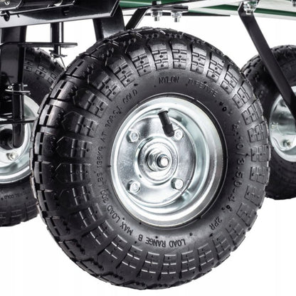 KADAX havevogn med tipfunktion, transportvogn 300 kg, robust enkeltvogn