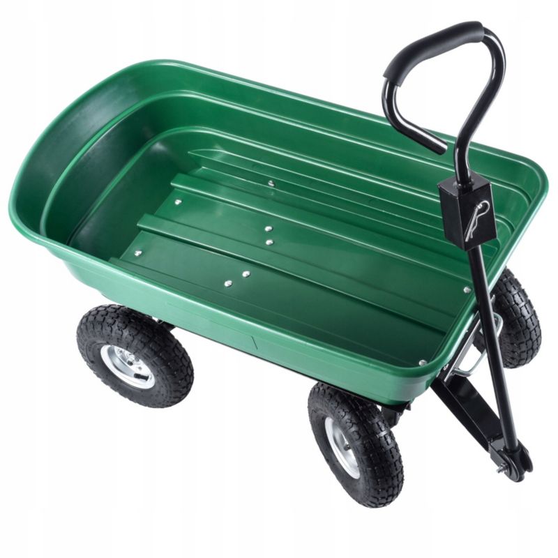 KADAX havevogn med tipfunktion, transportvogn 300 kg, robust enkeltvogn