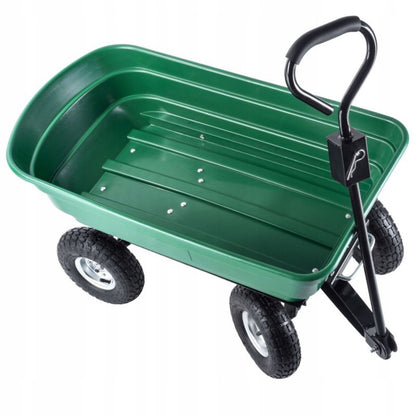 KADAX havevogn med tipfunktion, transportvogn 300 kg, robust enkeltvogn