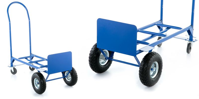 2-i-1 lager- og transportvogn med møllefunktion, 250 kg kapacitet, 1 stk