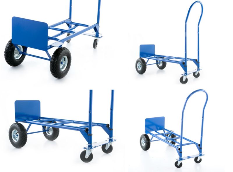 2-i-1 lager- og transportvogn med møllefunktion, 250 kg kapacitet, 1 stk