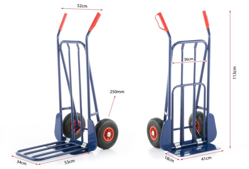 Sammenklappelig lager- og transportvogn HIGHER 280 kg, 1 stk.